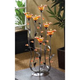 Amber Calla Lily Candle Holder Amber Calla Lily Candle Holder